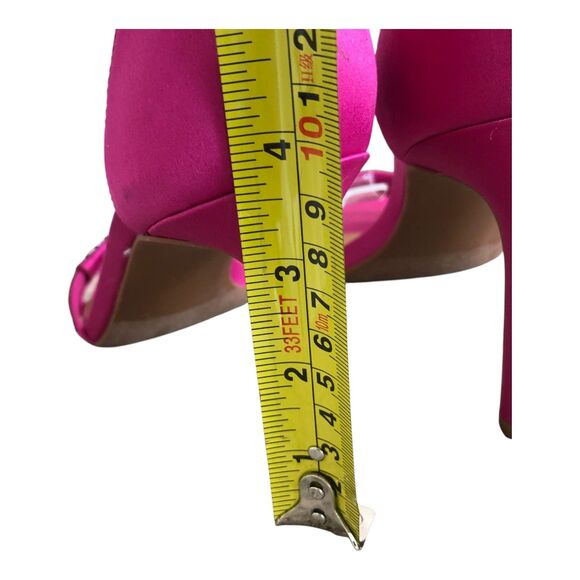 Nordstrom's Barbiecore Hot Pink Open Toe Strappy Rhinestone Stiletto Heel 8.5 - Picture 10 of 16
